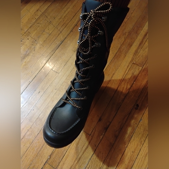 Tretorn Black and Brown Wedge Boots - Picture 4 of 4